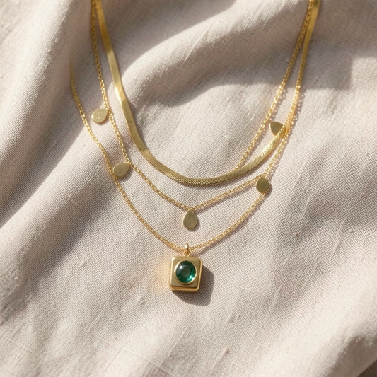 Emerald Necklace Set