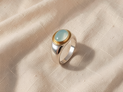 Green Moonstone Ring