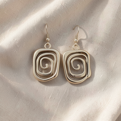 Spiral Silver Earrings