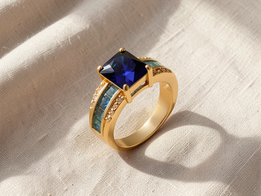 Blue Sapphire Gold Ring