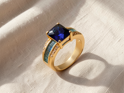 Blue Sapphire Gold Ring