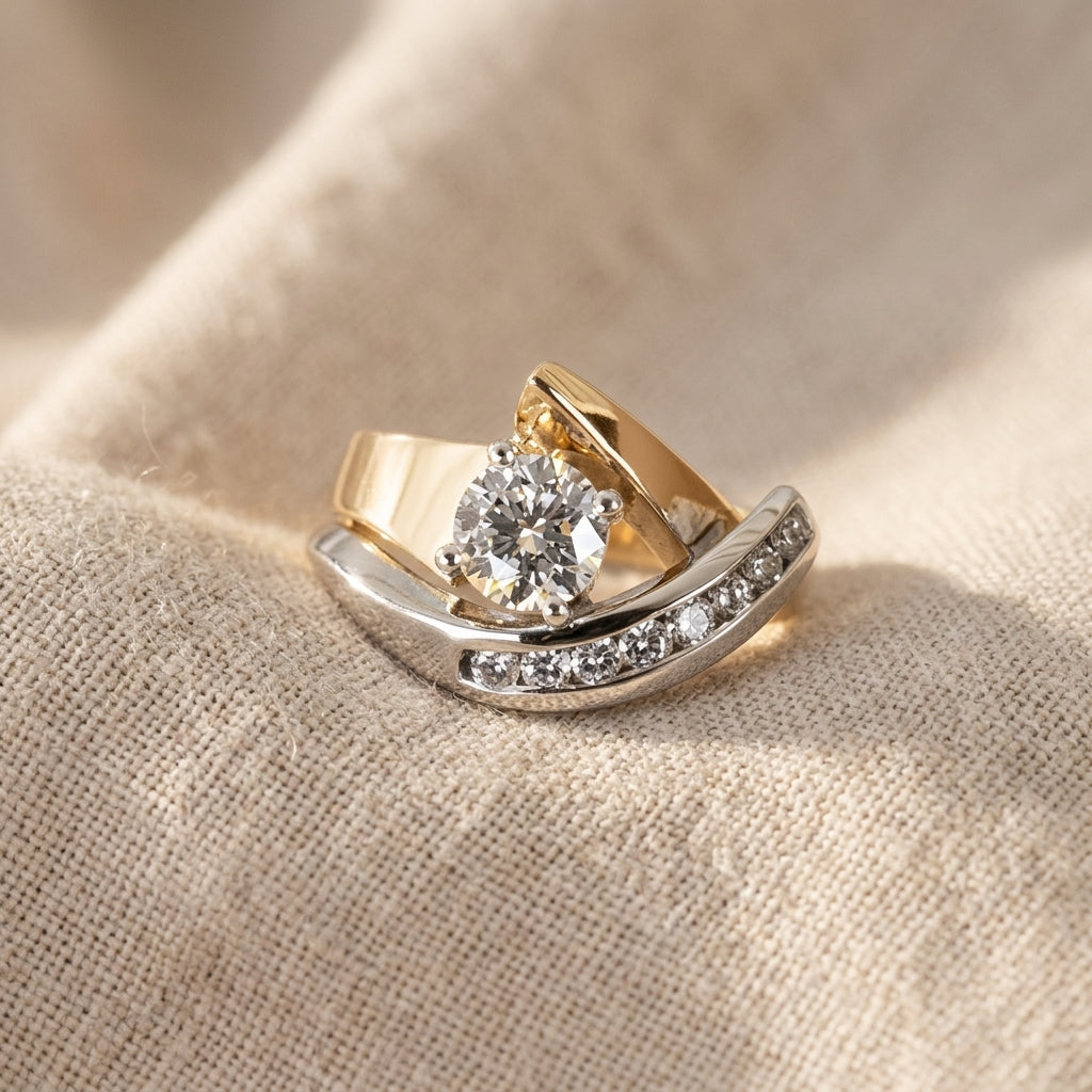Irregular Ring with Diamonds