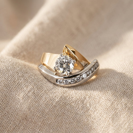 Irregular Ring with Diamonds