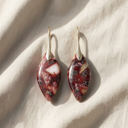 Natural Stone Teardrop Earrings