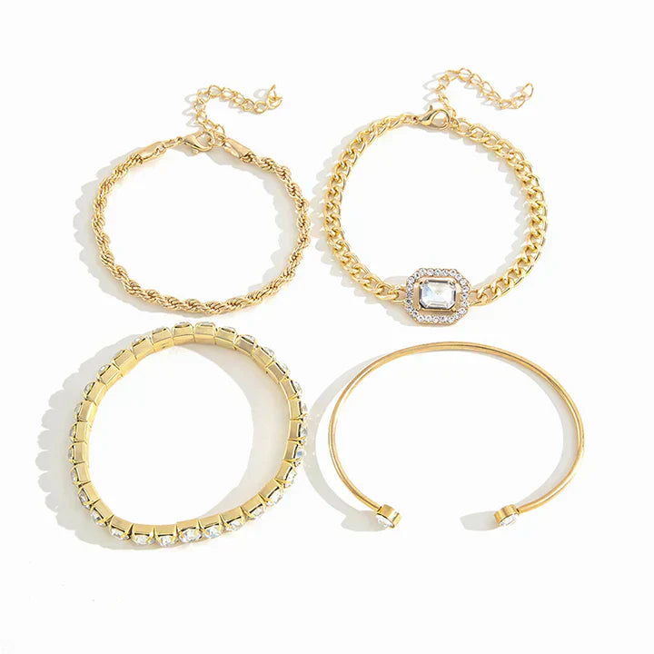 Gold Twisted Rope Bangle